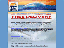 Tablet Screenshot of hawaiisurfboardrentals.com